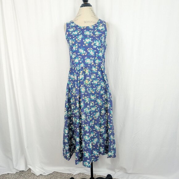 Vintage Laura Ashley Dress 10 Large Purple Floral Midi - Picture 13 of 13